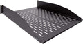 2U 19-Inch Vented Rack Mount Server Cabinet Shelf Black L33692