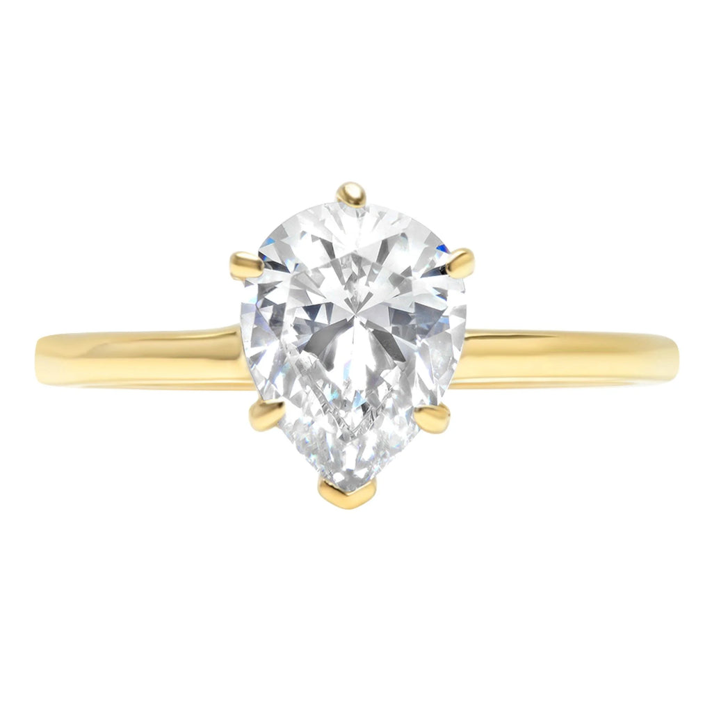 18K Yellow Gold Solitaire Engagement Ring R19188
