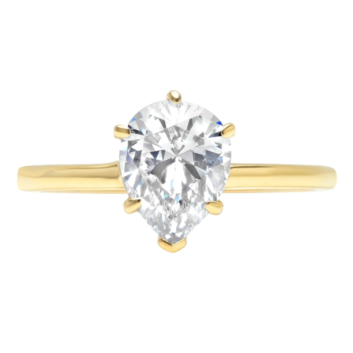 18K Yellow Gold Solitaire Engagement Ring R19188