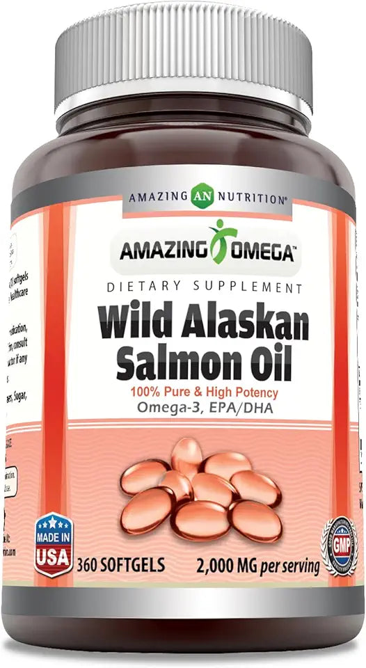 Wild Alaskan Salmon Oil 2000mg Softgels Supplement E80356
