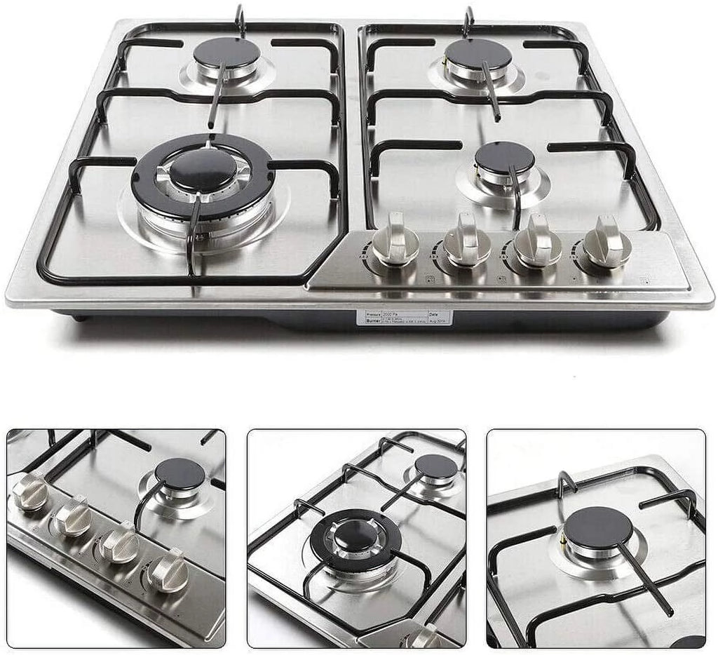 23" Stainless Steel 4 Burner Gas Cooktop N21106