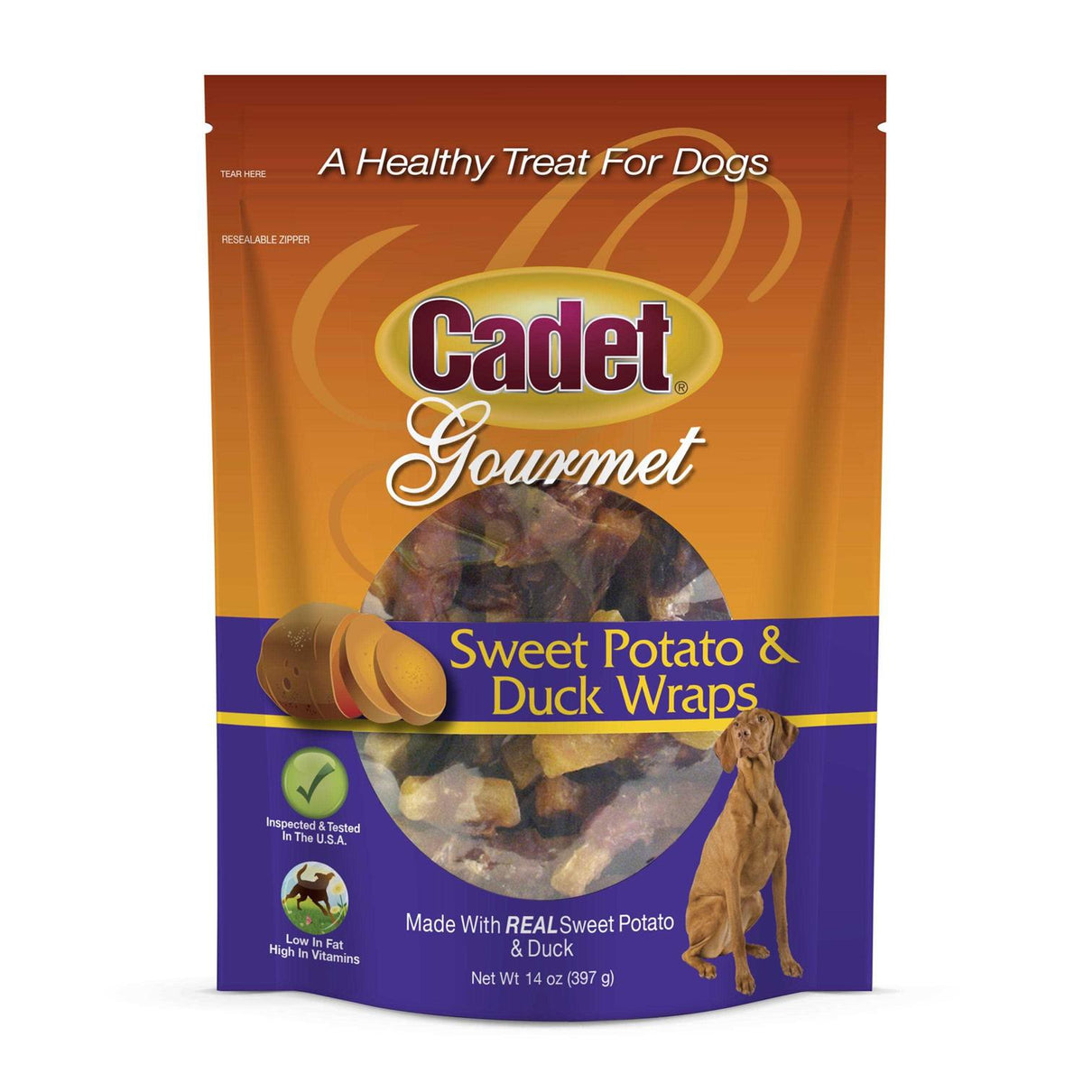 Sweet Potato & Duck Wraps Dog Treats B294733