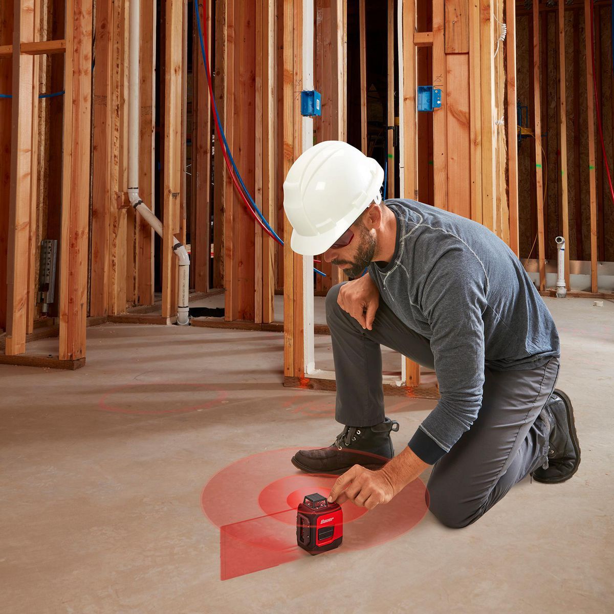 Self-Leveling 360 Horizontal Cross-Line Laser Level K2835