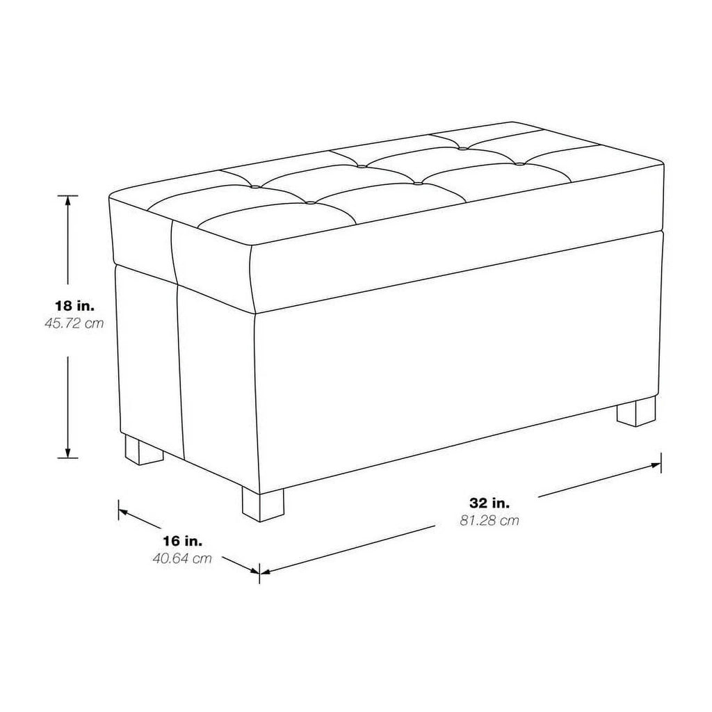 Cream Storage Ottoman C128389