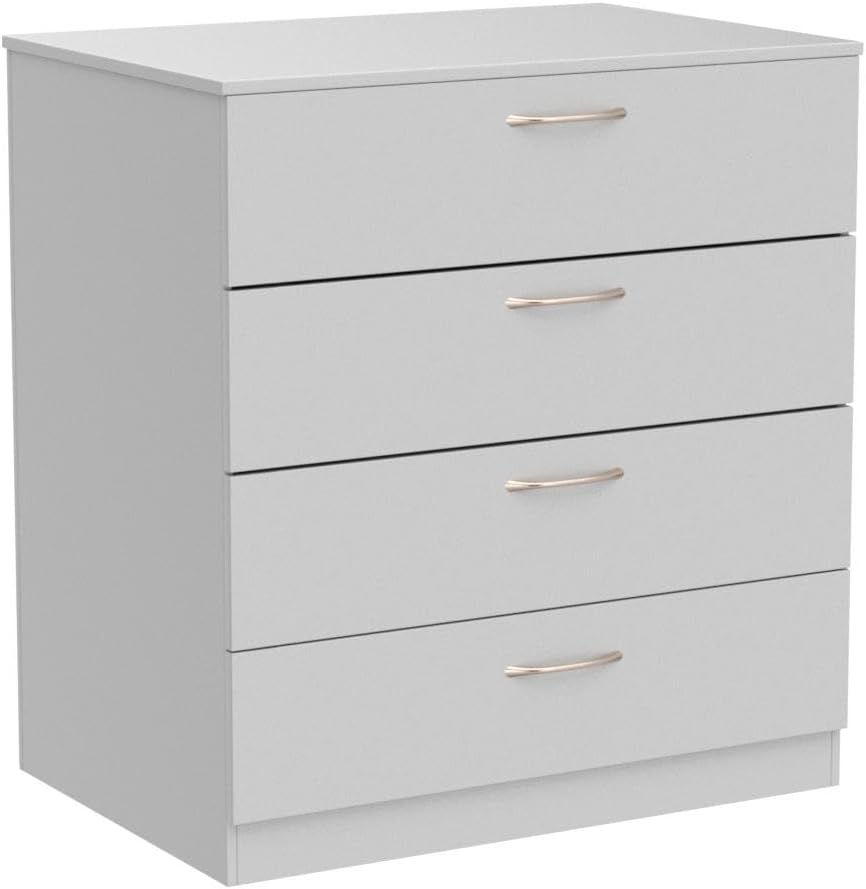 White 4 Drawer Wooden Dresser D760