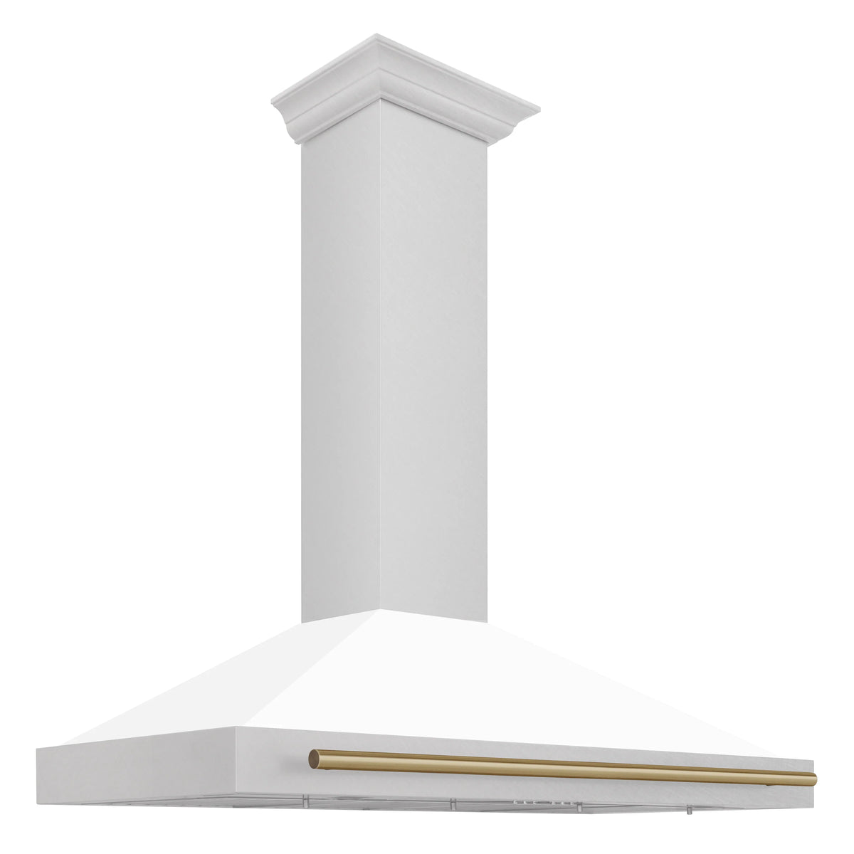 48 Inch Stainless Steel Range Hood with White Matte Shell P858178