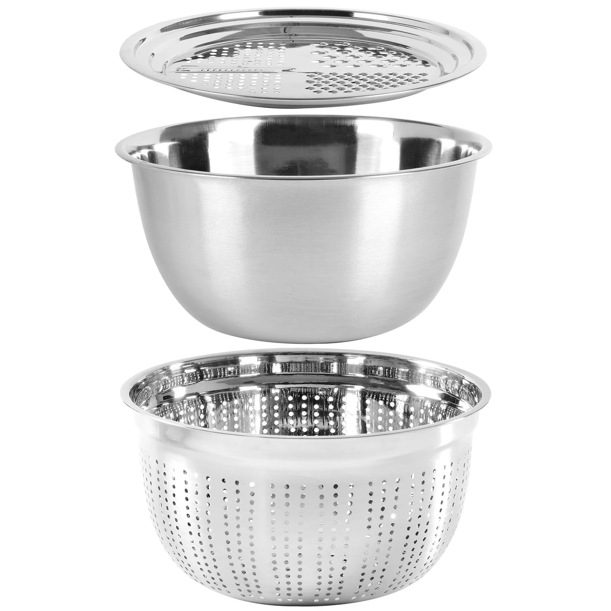 3 Piece Stainless Steel Prep Bowl Set S279588
