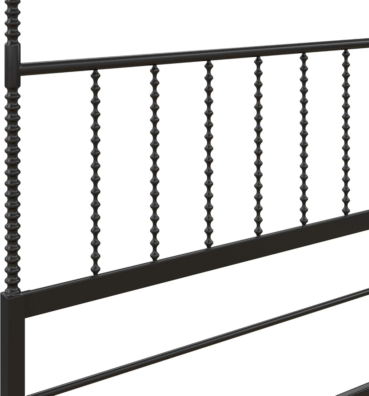 Full Size Metal Canopy Bed Frame in Black E669967