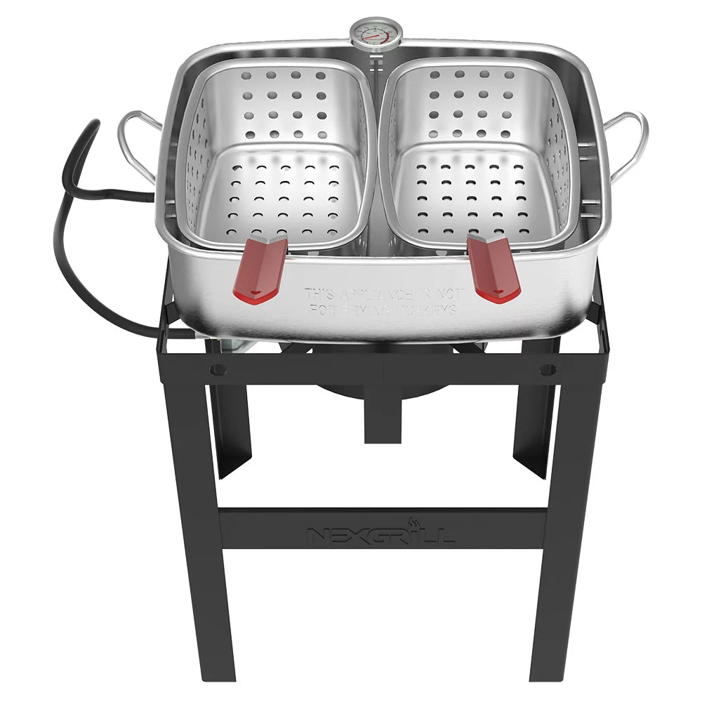 18 Qt. Aluminum Fish Fryer with Double Basket E6383