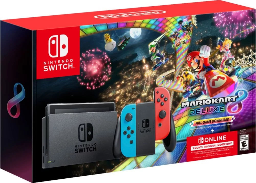 Mario Kart 8 Deluxe & 3 Month Membership, Nintendo Switch O6444