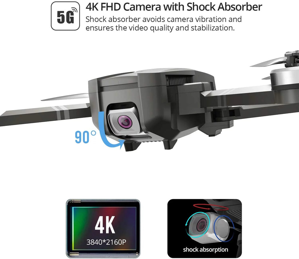 Foldable GPS 4K UHD Camera Drone with 2 Batteries A82407