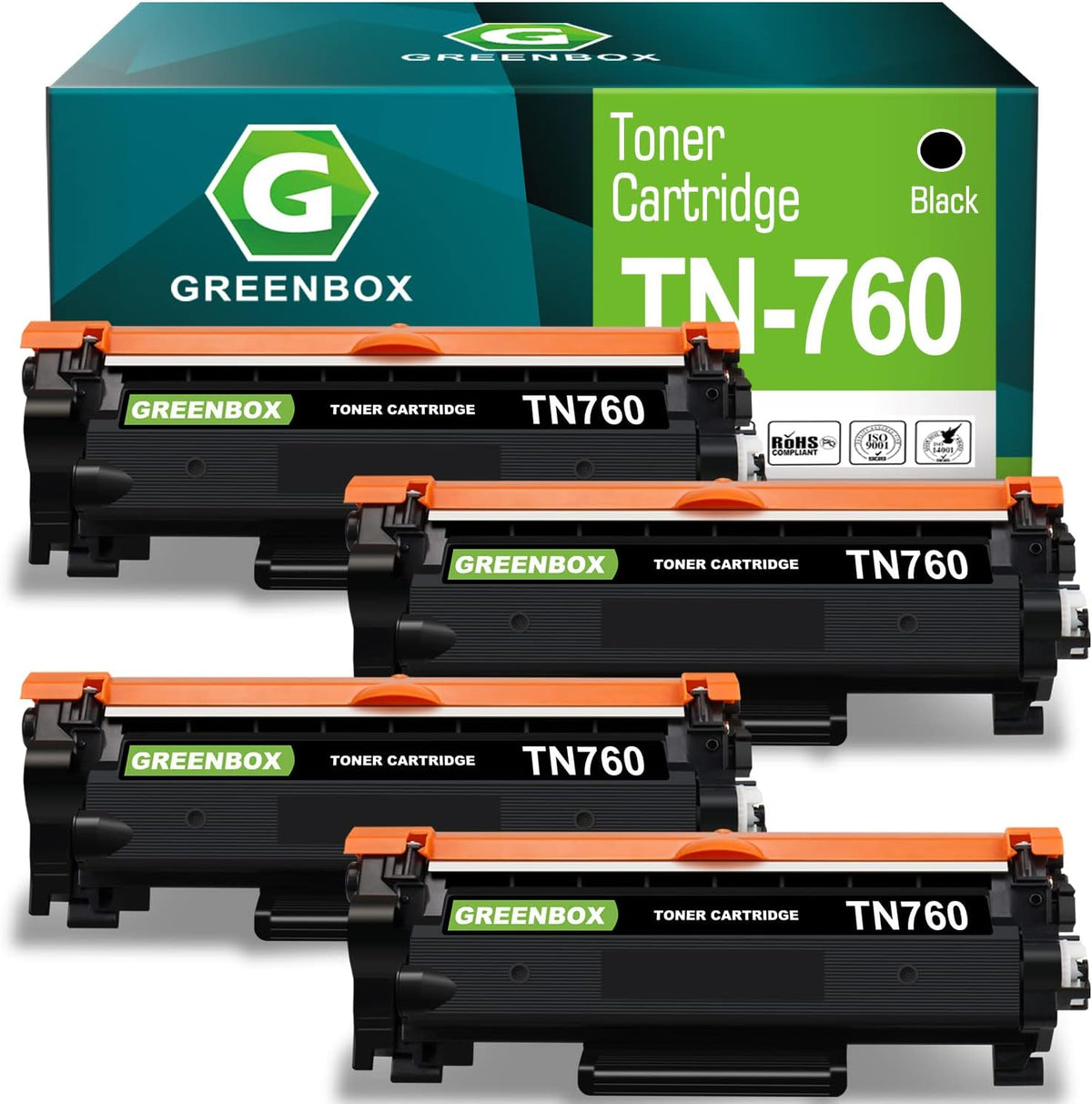 4 Black Compatible Toner Cartridge N716956