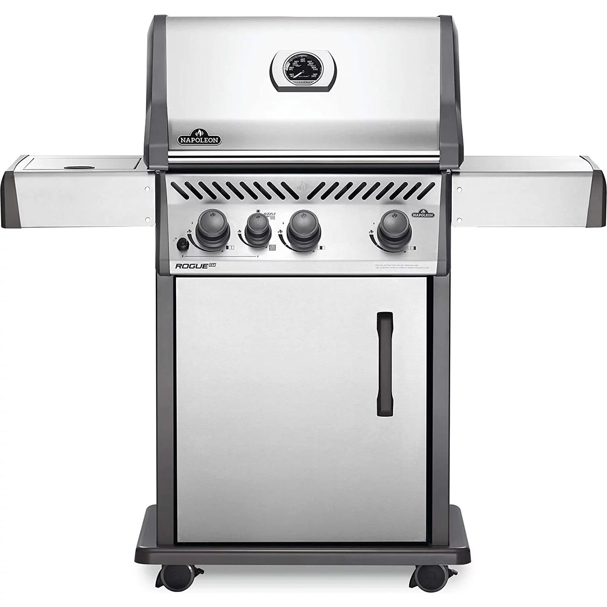 Black Propane Gas Grill with Infrared Side Burner W571