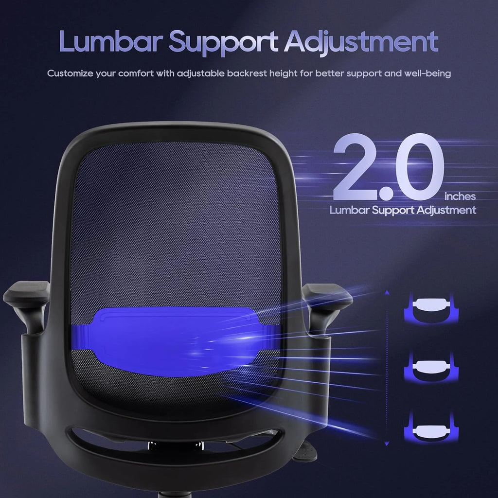 Black Mesh Office Chair with Lumbar Support M12808