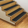 Set of 12 Skid-Resistant Carpet Stair Treads Smokey Black 8 in. x 30 in. N662
