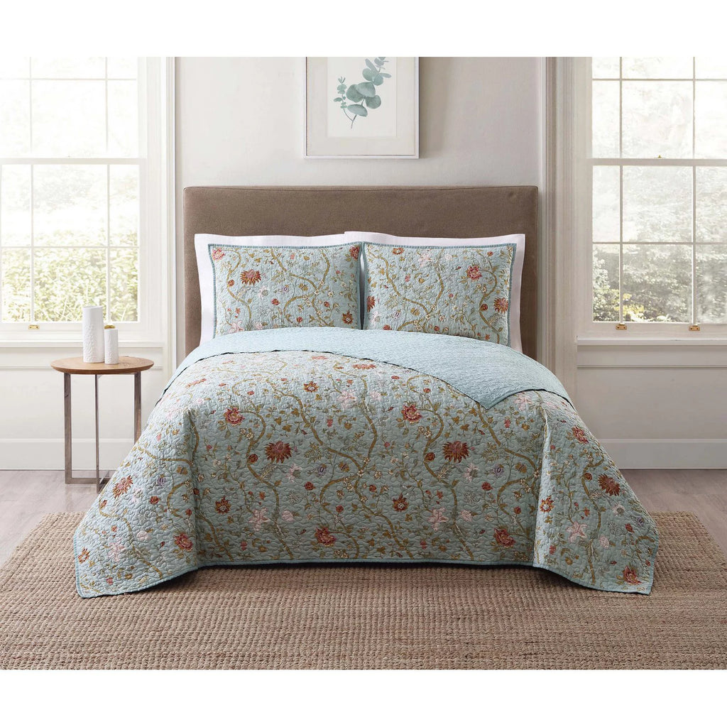 Bedford Blue Full / Queen Quilt Set N917427