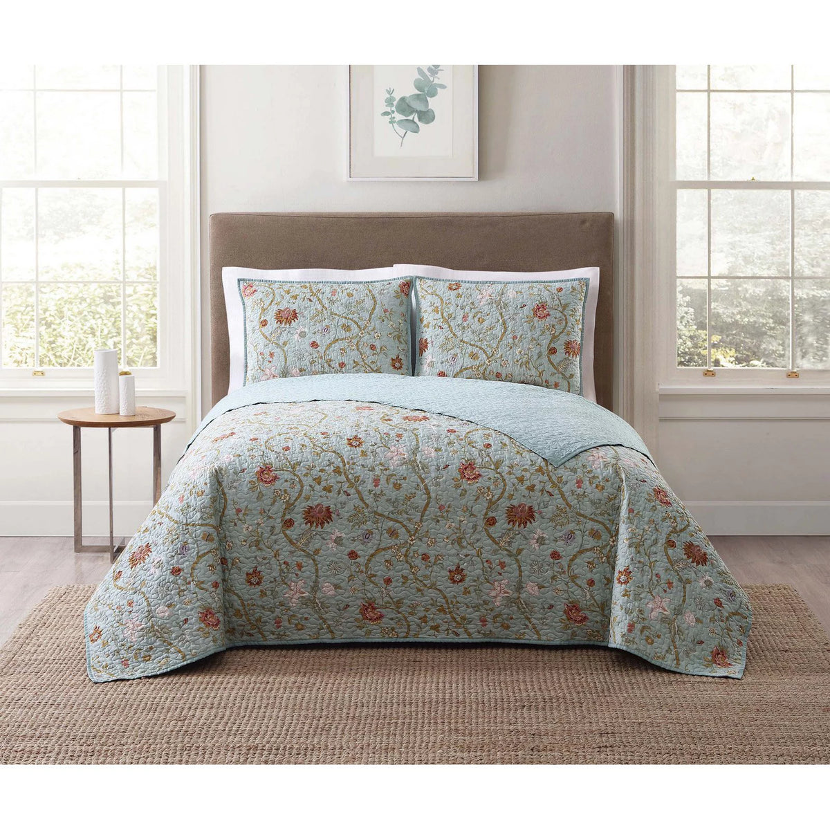 Bedford Blue Full / Queen Quilt Set N917427