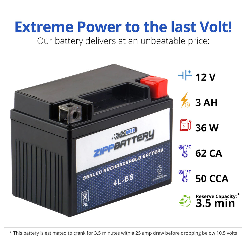 12 Volts 3 Ah 50 Cca Sealed AGM Motorcycle Battery O5945
