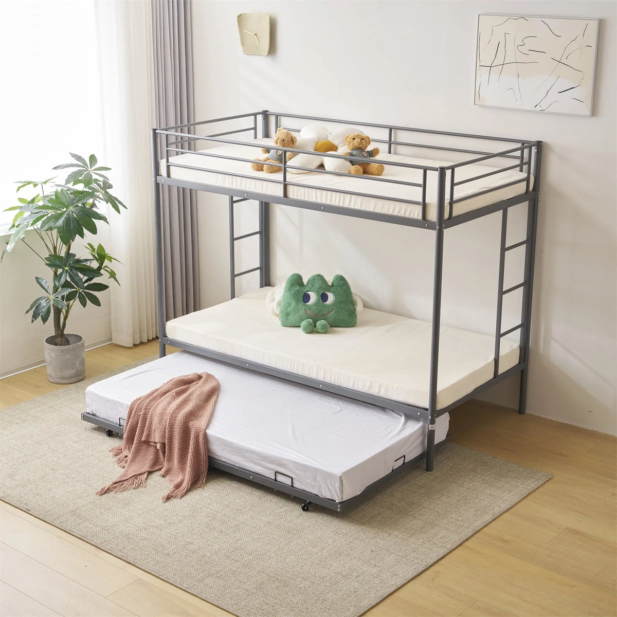 Twin over Twin Steel Bunk Beds M6649