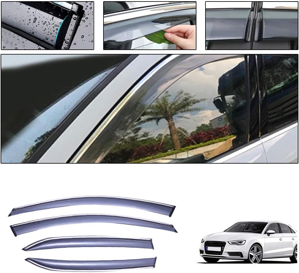 Smoke Side Window Deflectors for A3 Hatchback 2014-2019 J5946