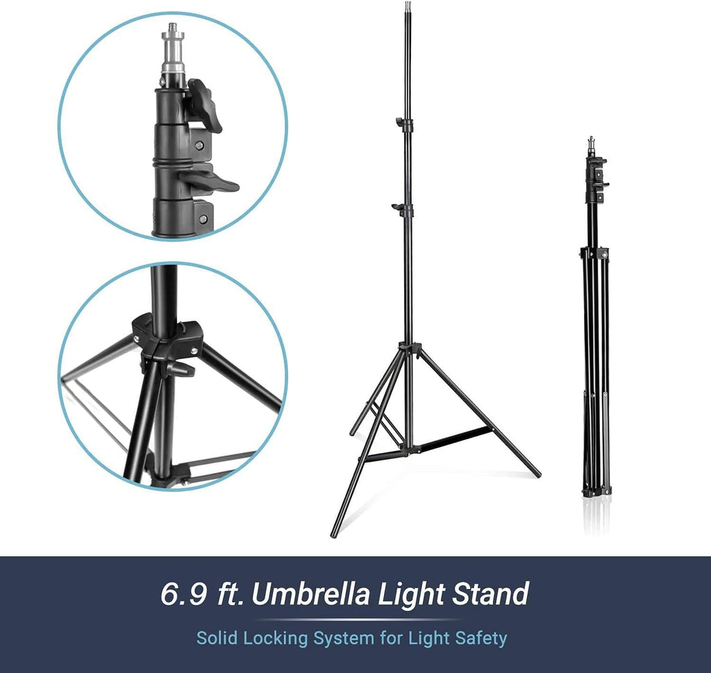 Continuous Light Lighting Kit with 33 inch Umbrella and 6500K Light Bulb Z6114
