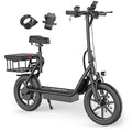 500W Electric Scooter with Seat, 14'' Tires, Foldable X31010