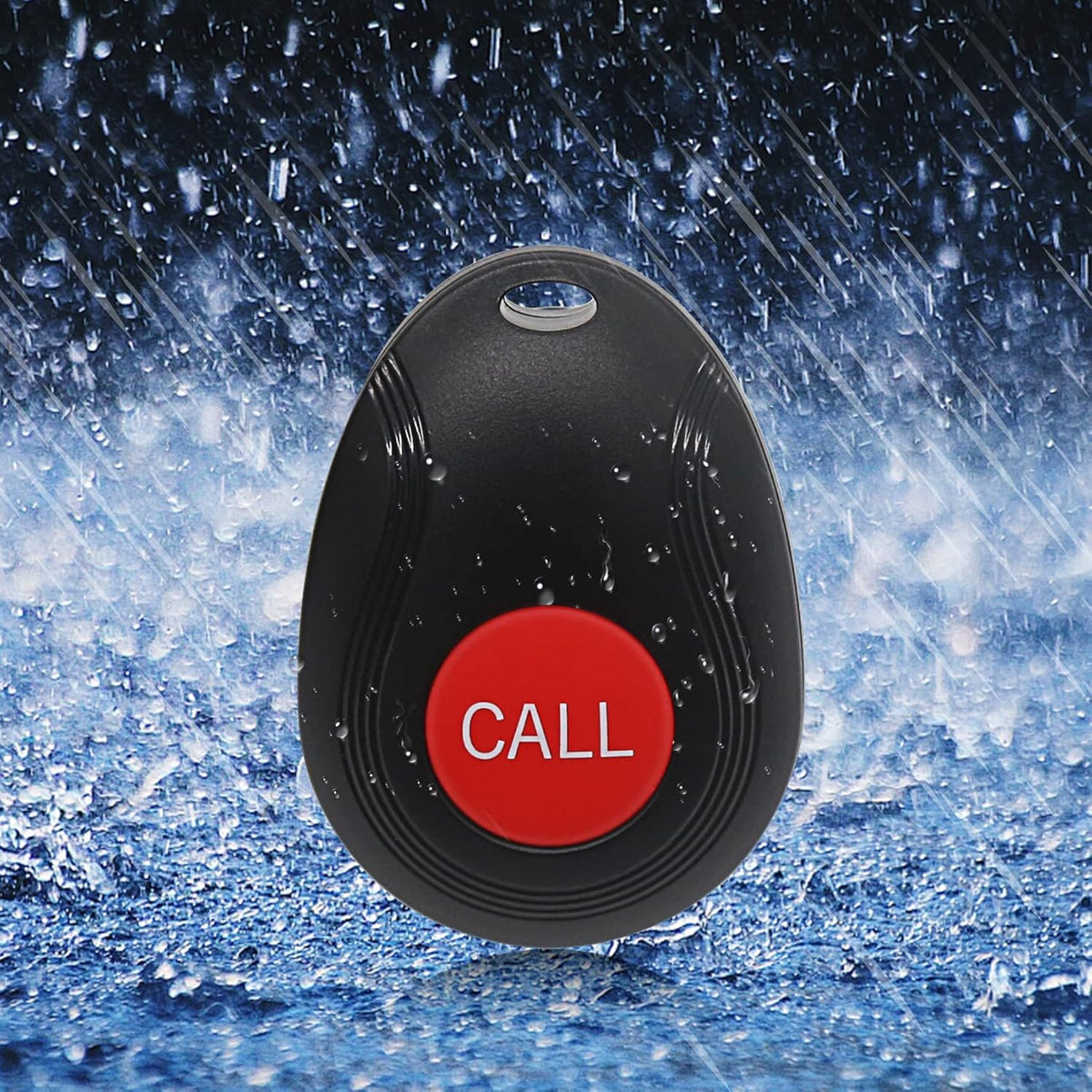 Wireless Caregiver Pager System with 2 Number Display Plug-in Receiver 6 Waterproof Transmitters O2488