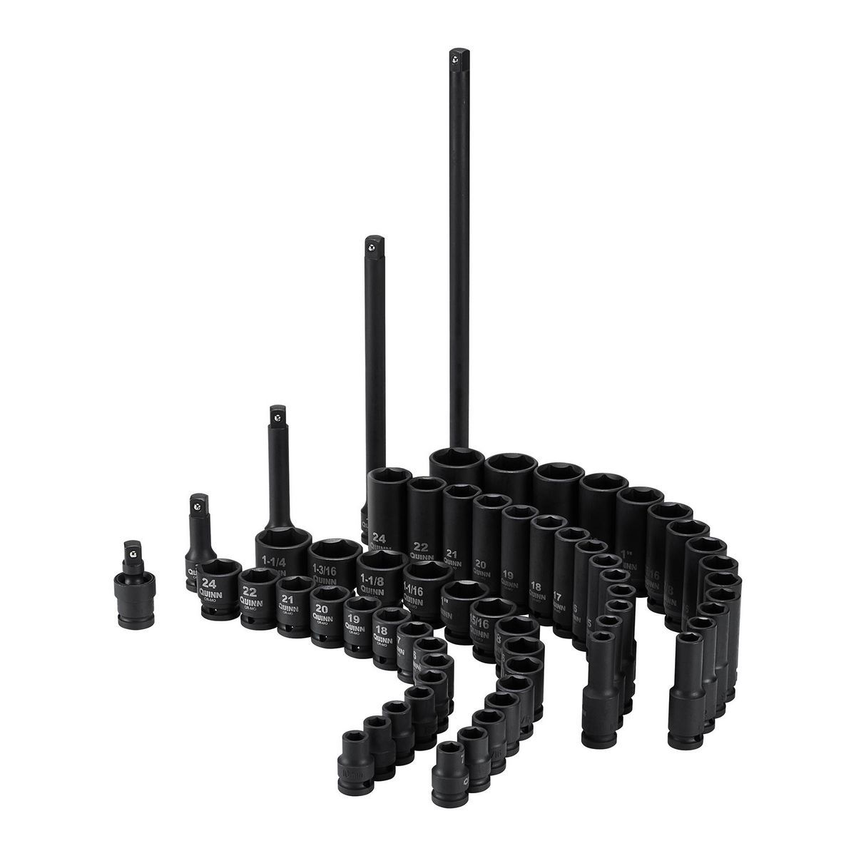 1/2 in. Drive SAE and Metric Impact Socket Set, 61-Piece V964