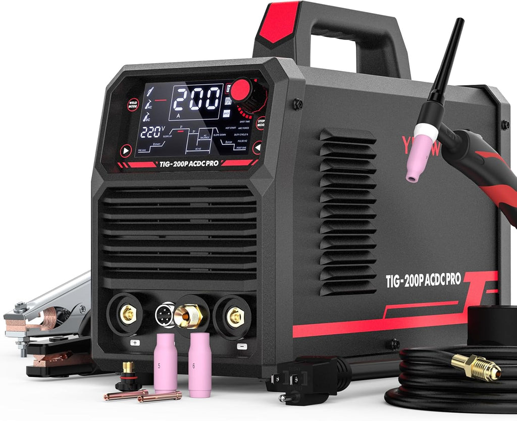 200A AC/DC Pulse Digital Inverter TIG/STICK Welder F5855
