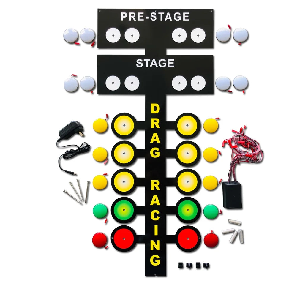 Large LED Light up Drag Racing Tree Metal Sign C59555