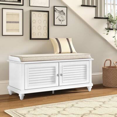 White Storage Bench I91677