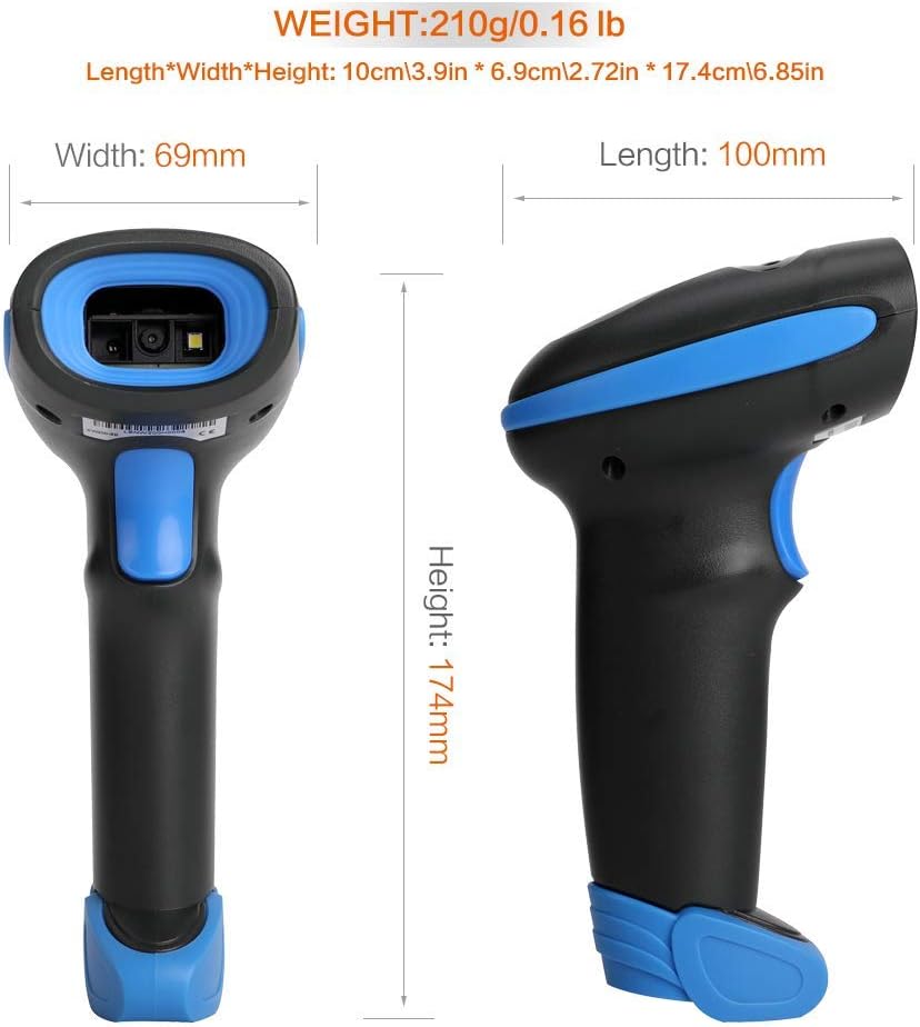2D Wireless Barcode Scanner with USB I112