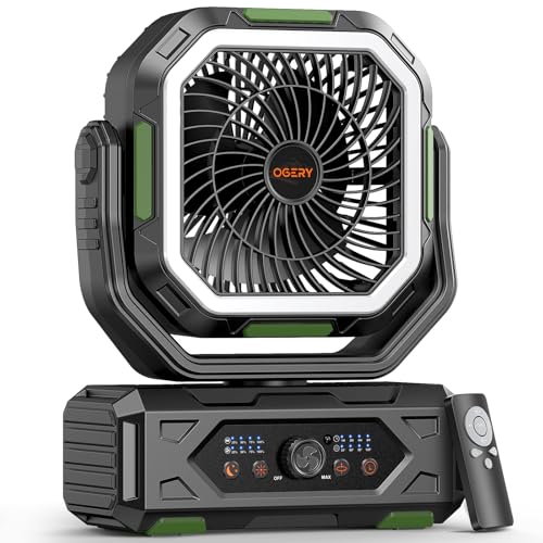 Portable Rechargeable Camping Fan with 20000mAh Battery T8727