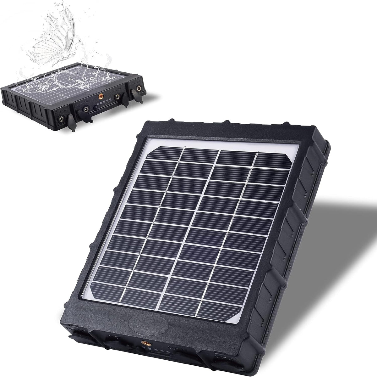 Trail Camera Solar Panel Kit 6V/9V/12V Output 8000 mAh Rechargeable Lithium Battery IP66 Waterproof Pack of 2 Z7022
