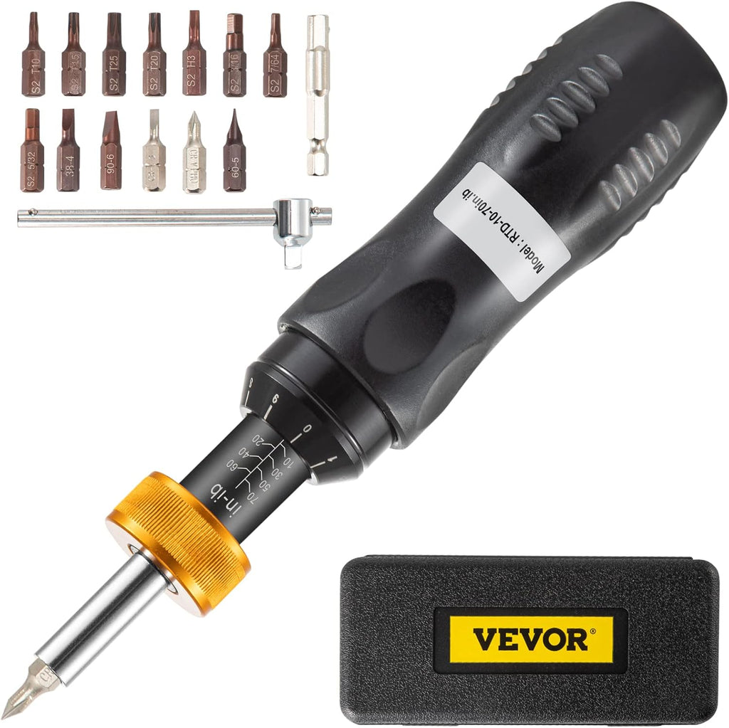 Torque Screwdriver, 1/4" Drive, 10-70 in/lbs, Adjustable, Pack of 2 A645259