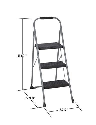 Gray Steel Step Stool P7106