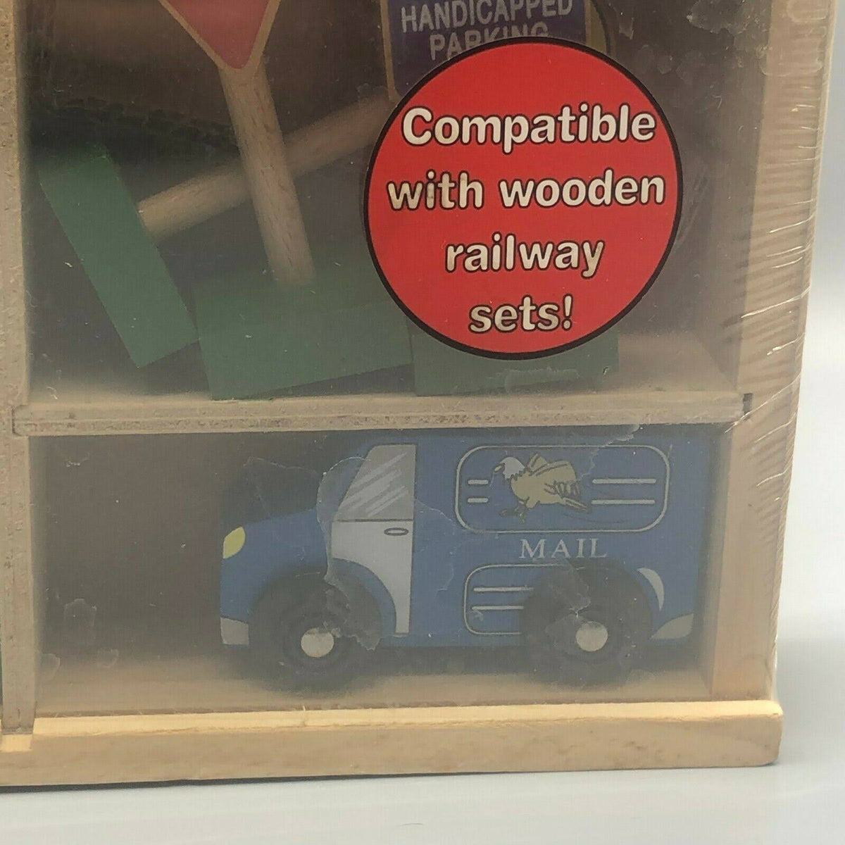 16 Pc Wooden Vehicles and Traffic Signs W404