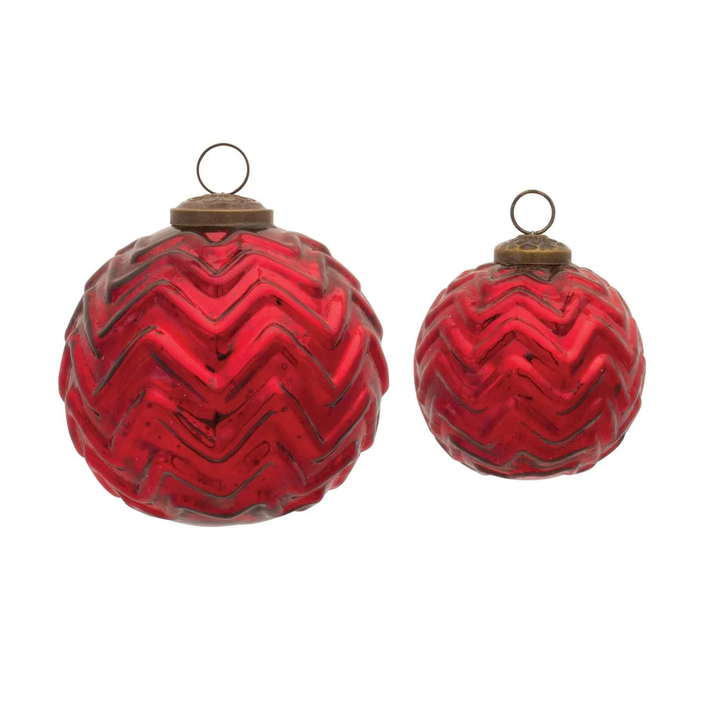 12ct Red Mercury Glass Christmas Ball Ornaments R869