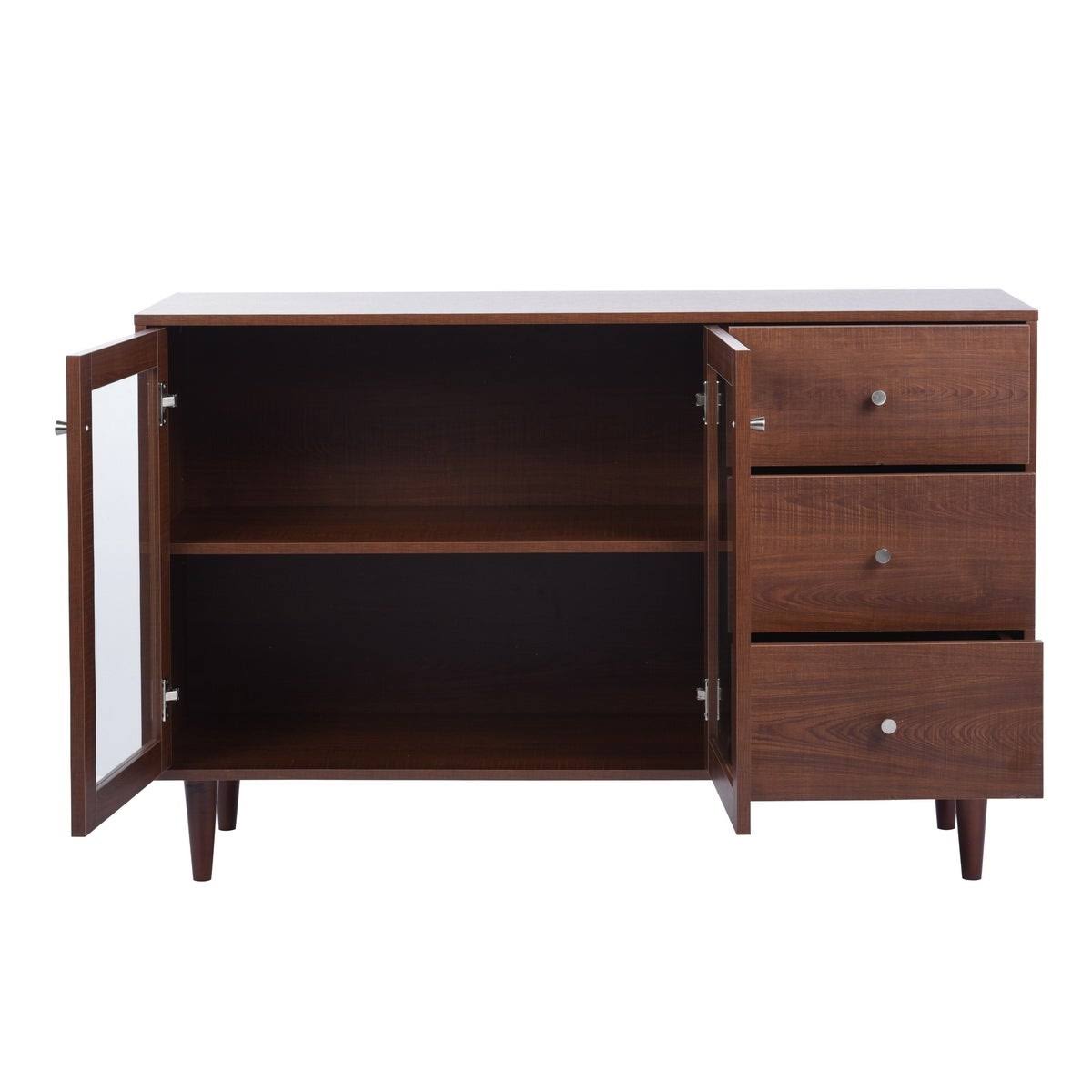Brown Solid Accent Cabinet with Storage Q75172