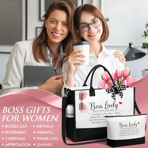 Canvas Tote Bag & Makeup Bag Gift Set D683096