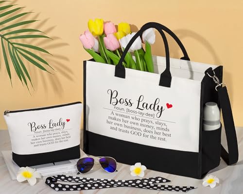 Canvas Tote Bag & Makeup Bag Gift Set D683096