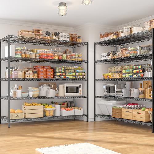 55.5" W 5 Tier Metal Shelving Unit Y481246