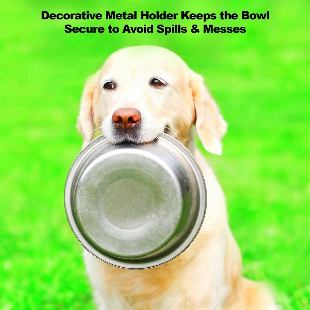 Modern Double Elevated Dog Bowls F286373