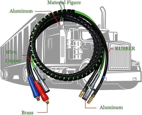 12 ft 3-in-1 Semi Trailer Air Hose Assembly D862