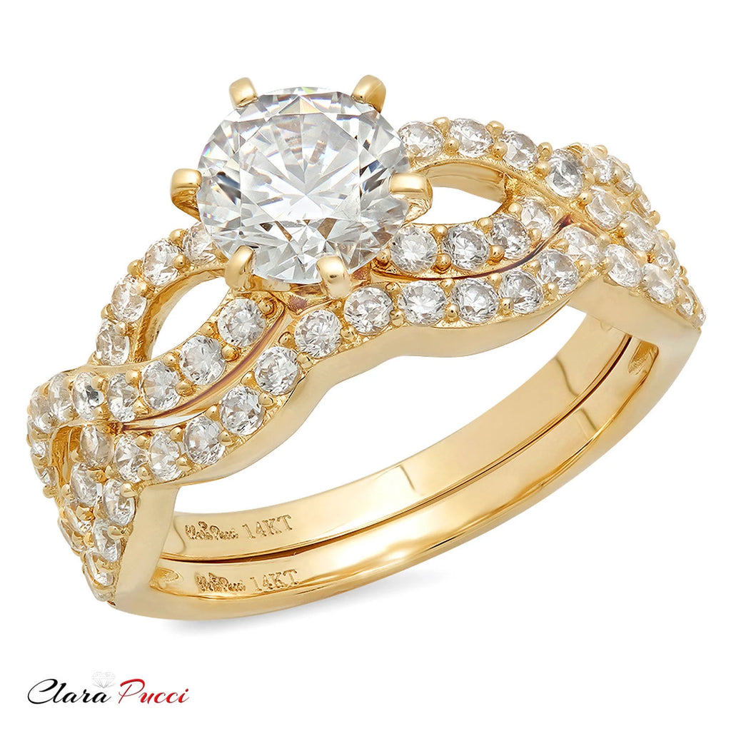 1.52 ct Natural Diamond 18K Yellow Gold Engagement Ring A698216