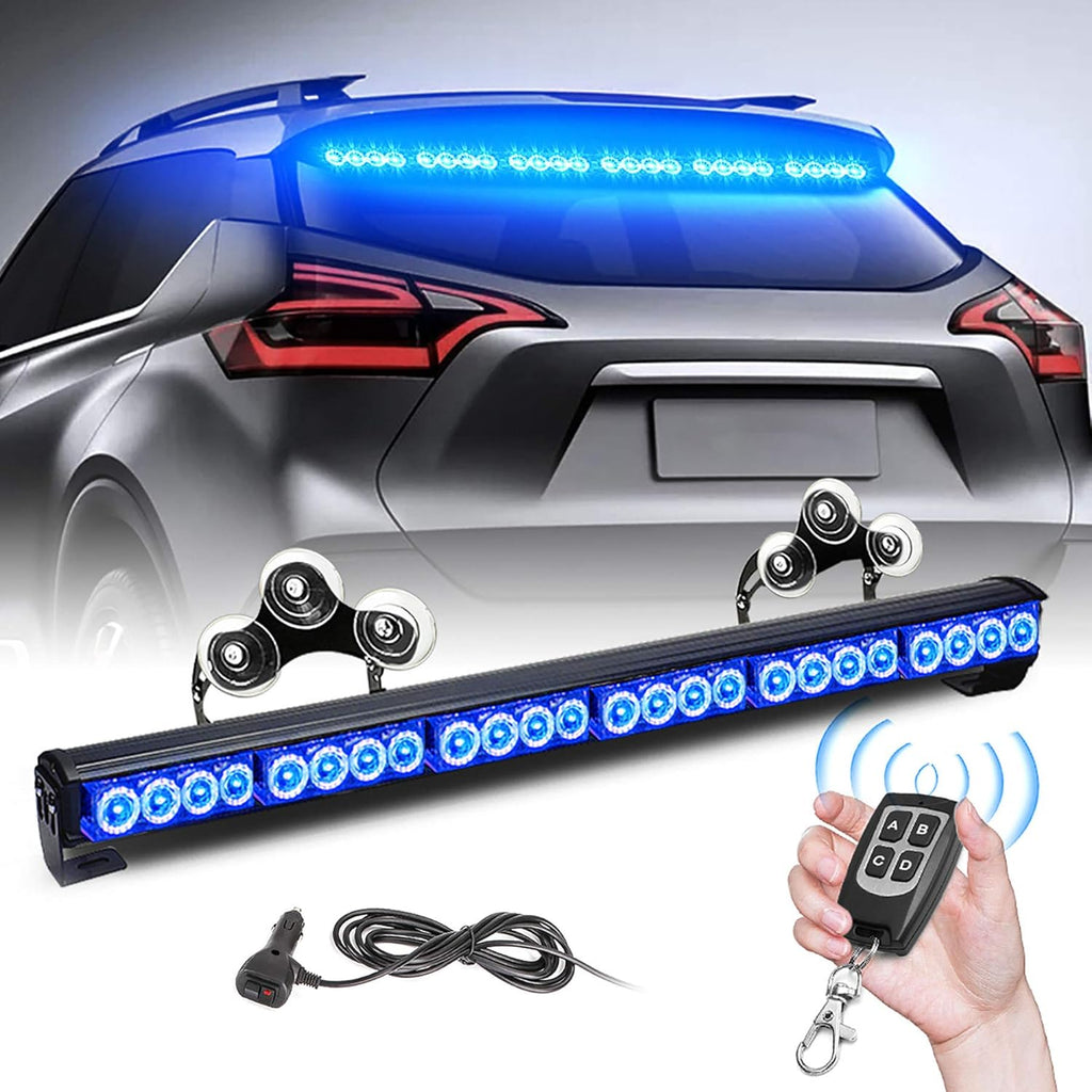 27 Inch 6 Panel Amber and White LED Strobe Light Bar Pack of 2 E6472