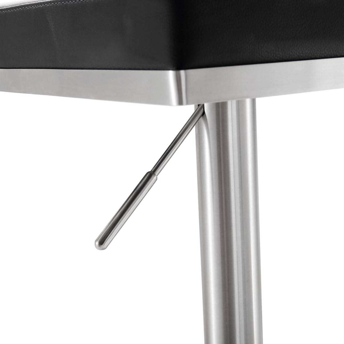 Black Stainless Steel Adjustable Barstool F374