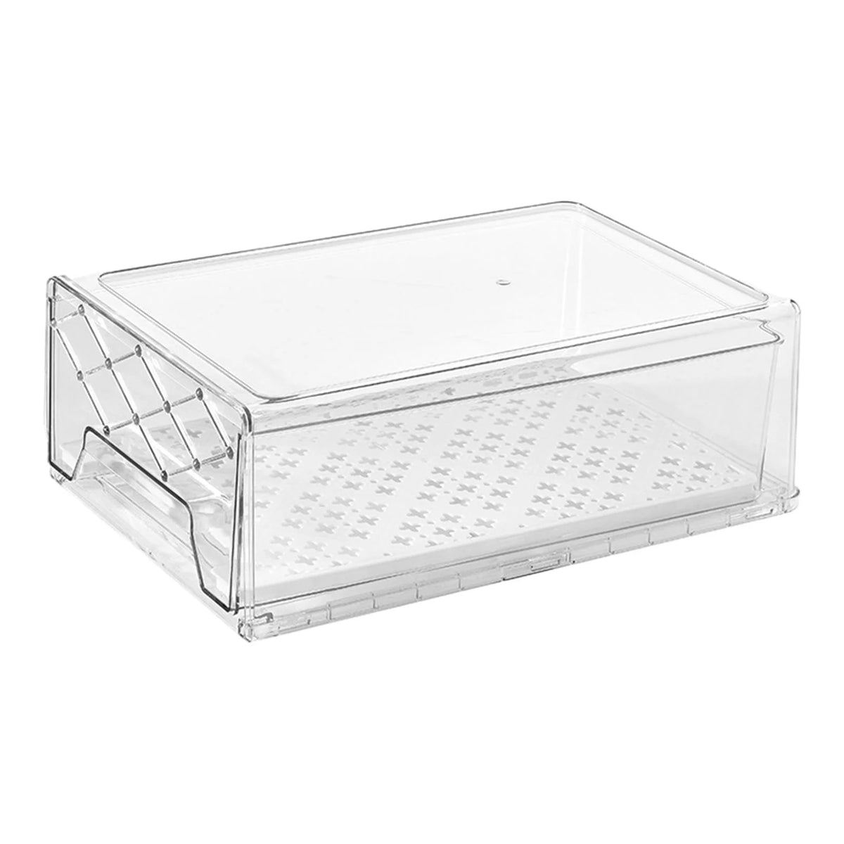 Clear Refrigerator Organizer with Removable Drain Tray B96743
