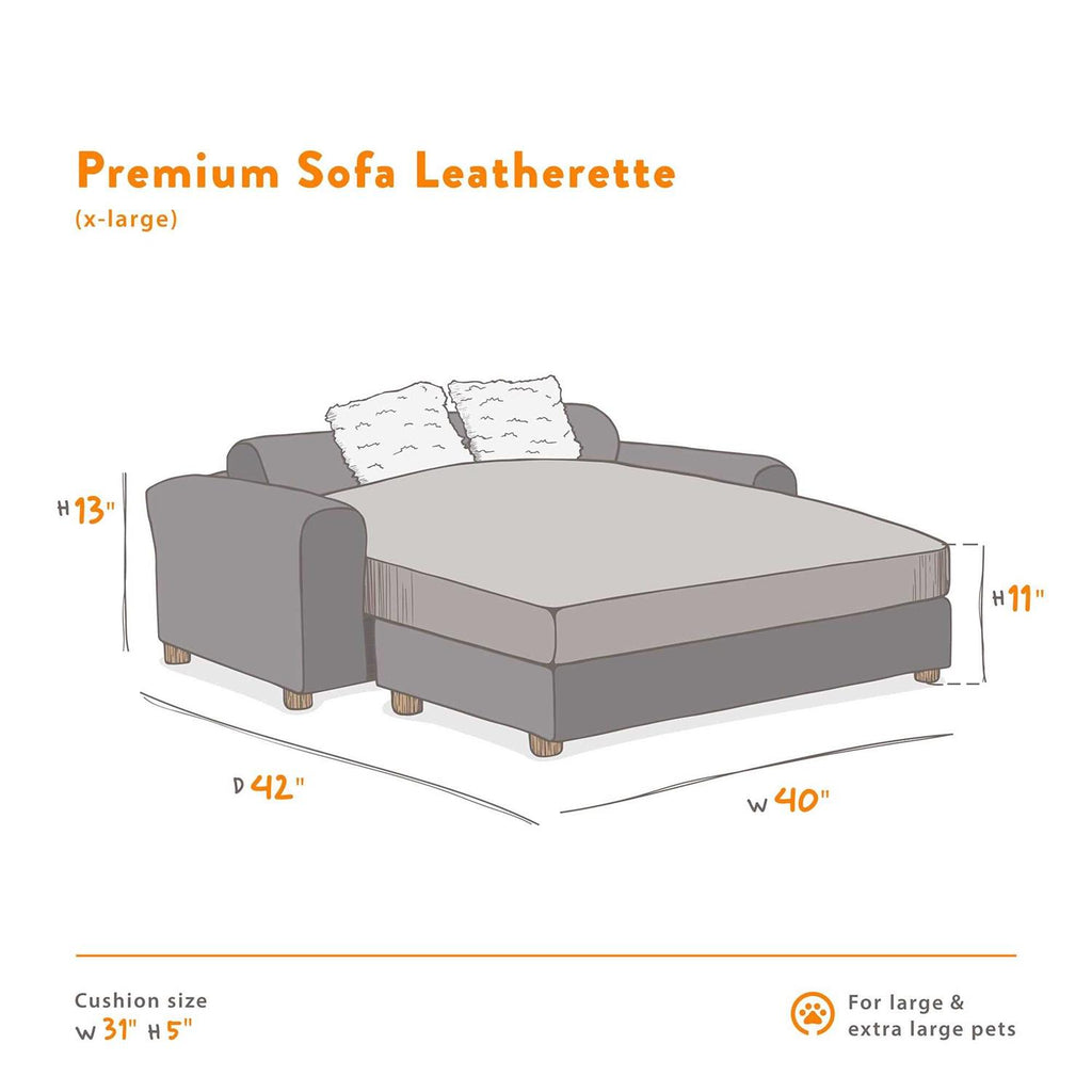 Leatherette Pets Sofa D373