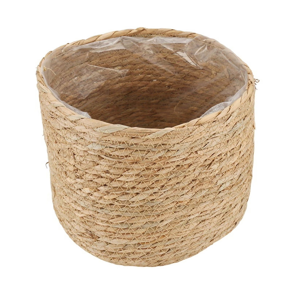 Seagrass Woven Plant Pot with Plastic Film Insert W175